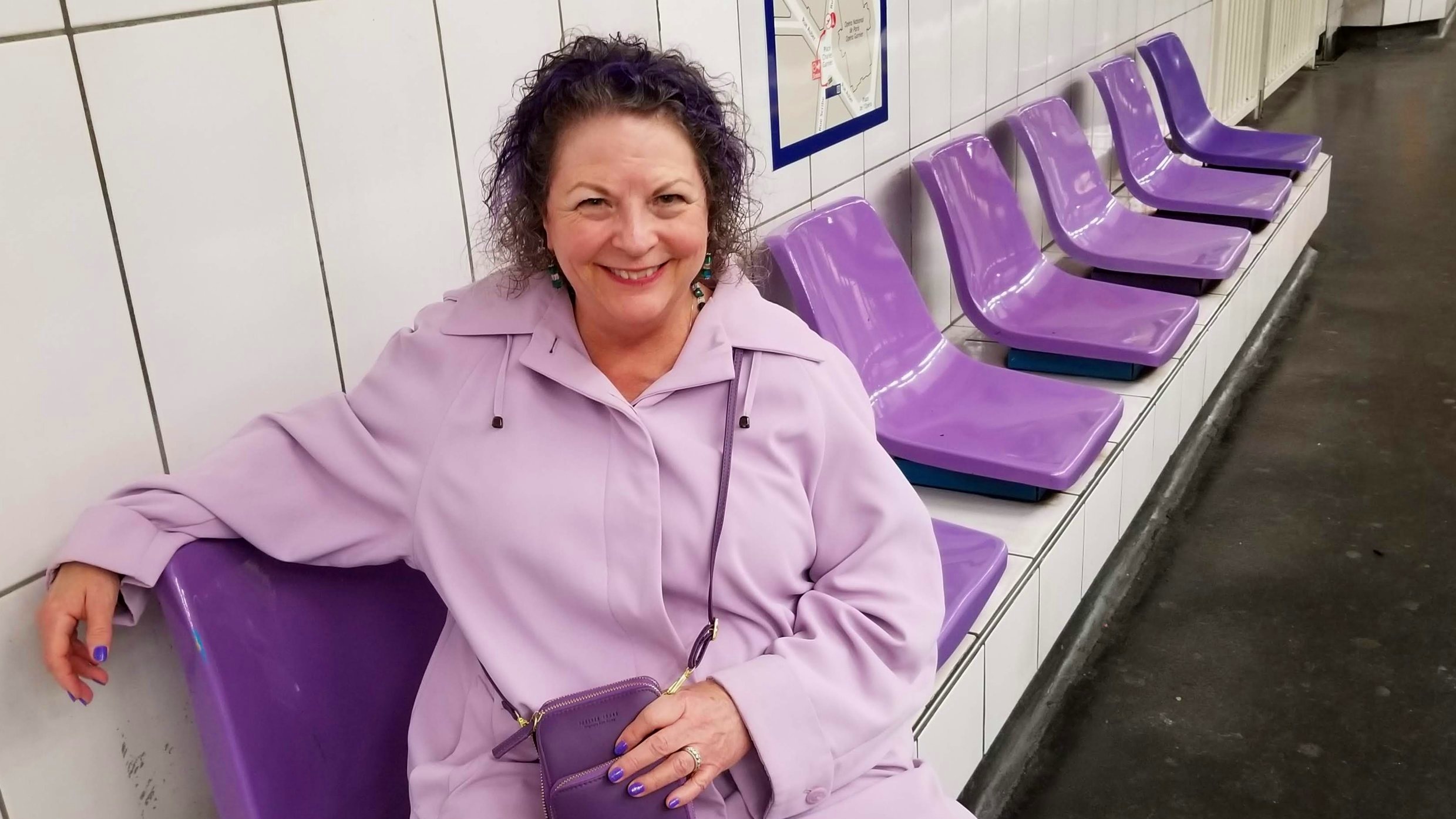 THE HOMEBODY IN THE VIOLETTE PARIS SUBWAY STATION by Harry H. Hitzeman, Jr.